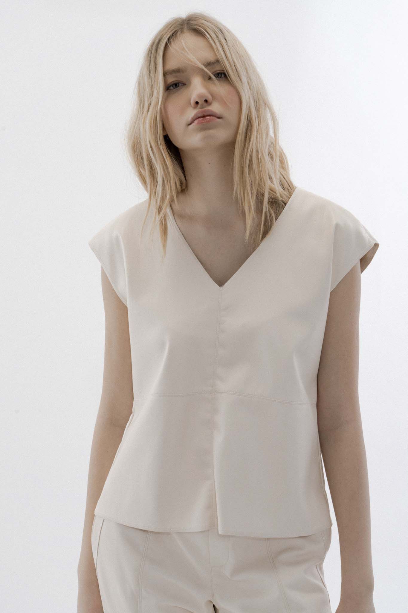 Melissa Nepton Lane Top - Cream sold by Boutique with Grace