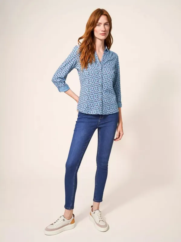 White Stuff Annie Jersey Shirt - Teal Multi sold by Boutique with Grace