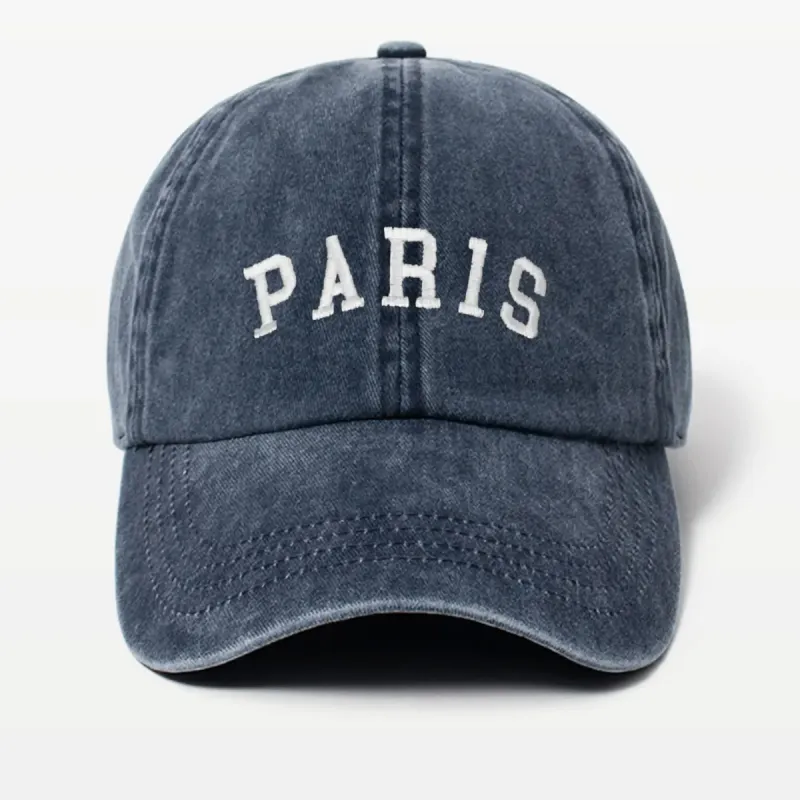 Paris Baseball Cap - Washed Navy sold by Boutique with Grace