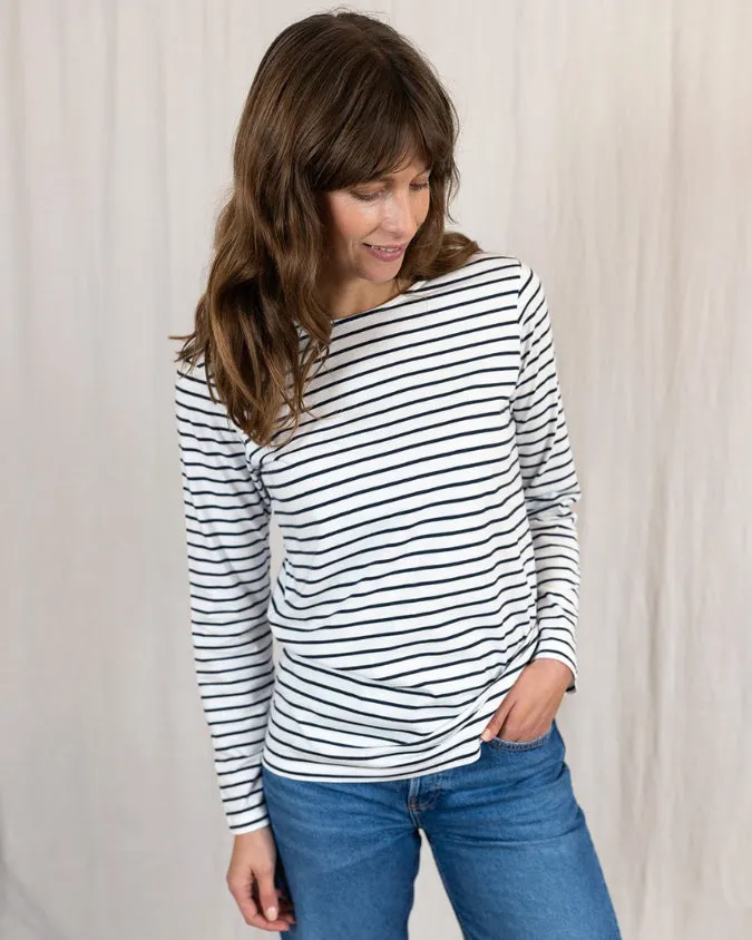 Ivy Layla Cotton Crew - Navy Breton sold by Boutique with Grace product image thumbnail 5