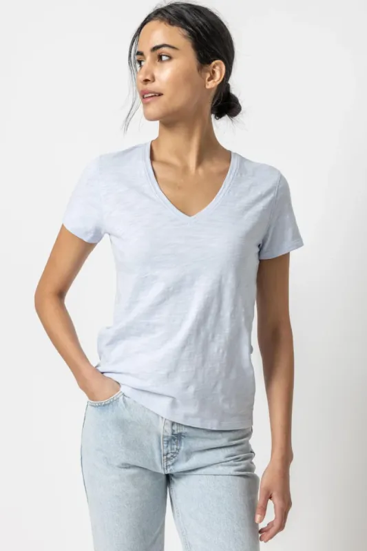 Lilla P SS V Neck Tee - Hyacinth sold by Boutique with Grace