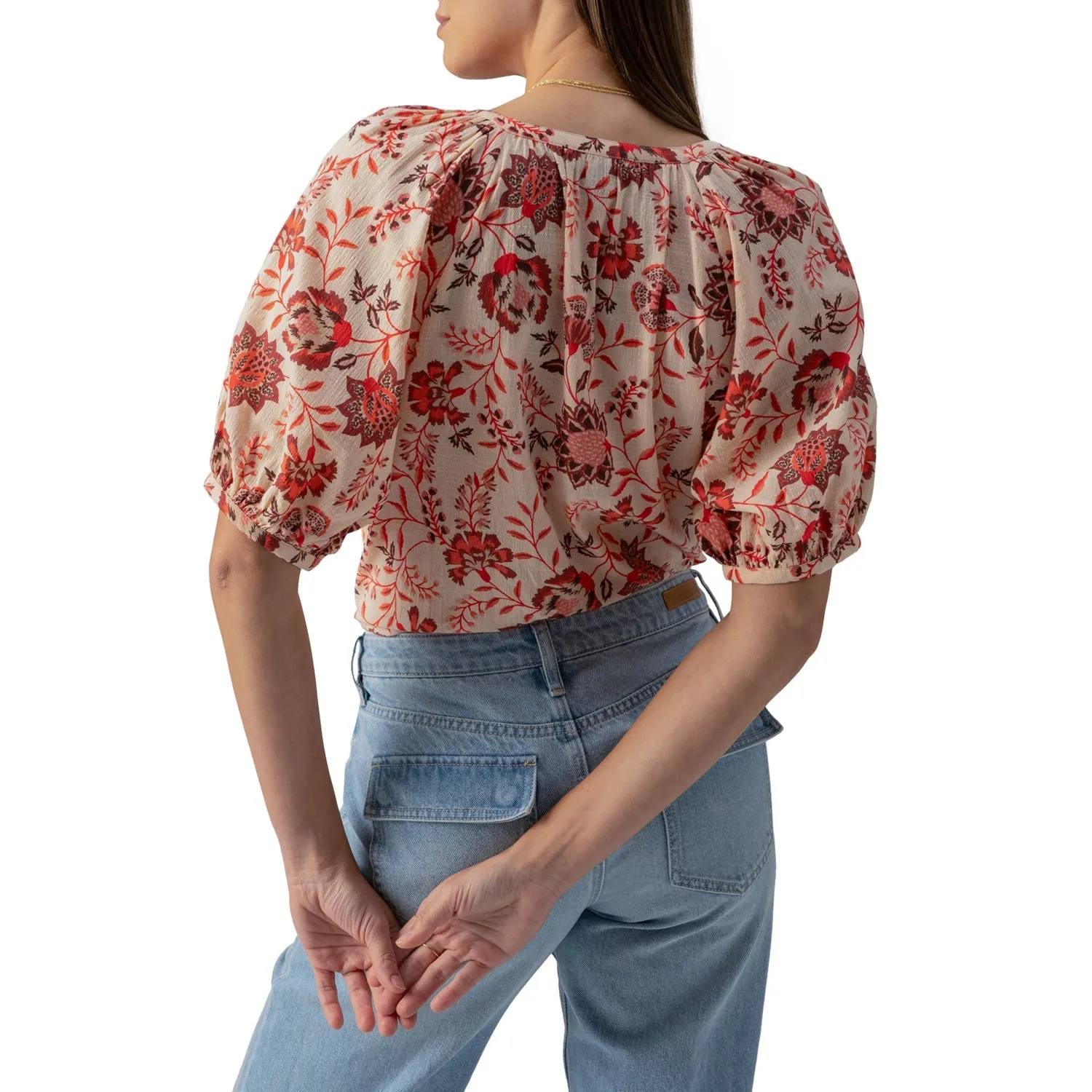 Sanctuary Bubble Sleeve Blouse - Pacific Light sold by Boutique with Grace product image thumbnail 3