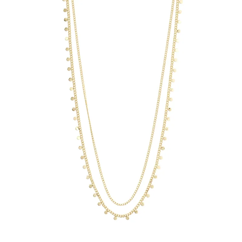 Pilgrim Bloom Recycled Necklace 2-in-1 - Gold sold by Boutique with Grace