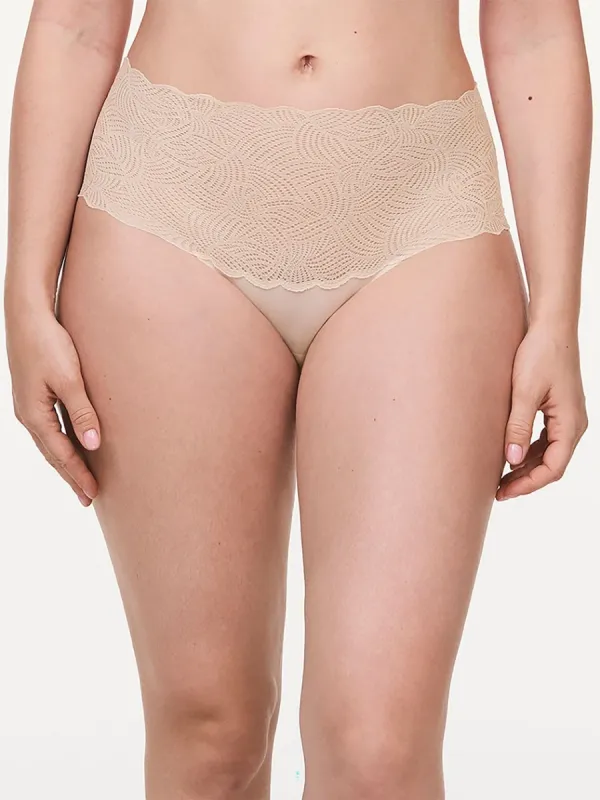 Chantelle Soft Stretch Lace Full Panty - Golden Beige sold by Boutique with Grace