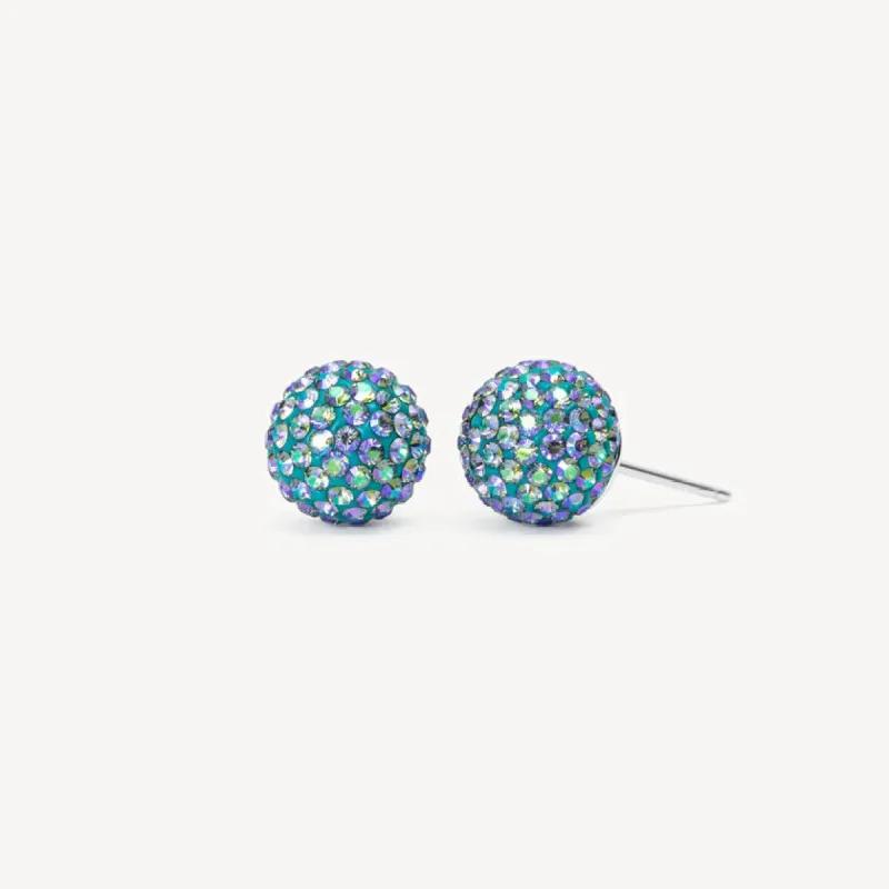Hillberg & Berk 10mm Sparkleball Studs - Mermaid Scales sold by Boutique with Grace