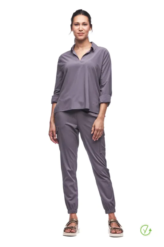 Indyeva Frivola Shirt - Fig sold by Boutique with Grace