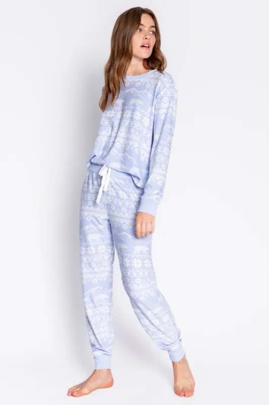 PJ Salvage Too Cool for School Fairisle PJ Set - Ice Blue sold by Boutique with Grace