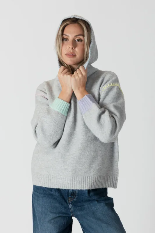 Lyla & Luxe Joyce Eco Hoodie - Grey/Multi sold by Boutique with Grace