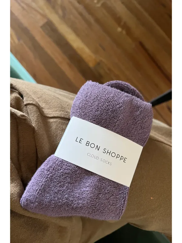 Le Bon Shoppe Cloud Socks - Plum sold by Boutique with Grace