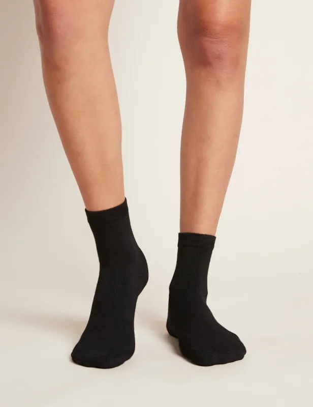 Boody Everyday Quarter Crew Sock - Black sold by Boutique with Grace