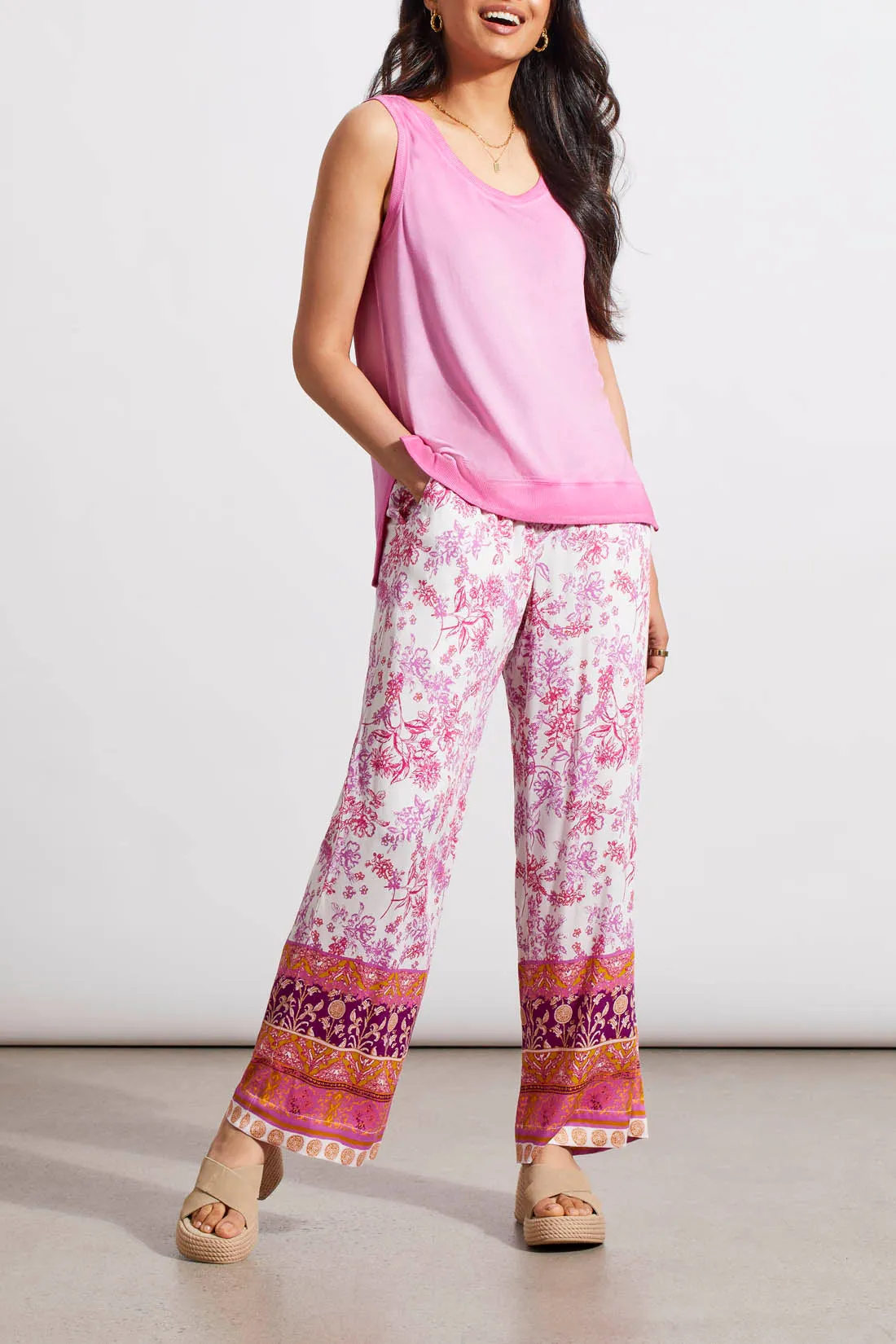 Tribal High-Low Tank - Pink sold by Boutique with Grace