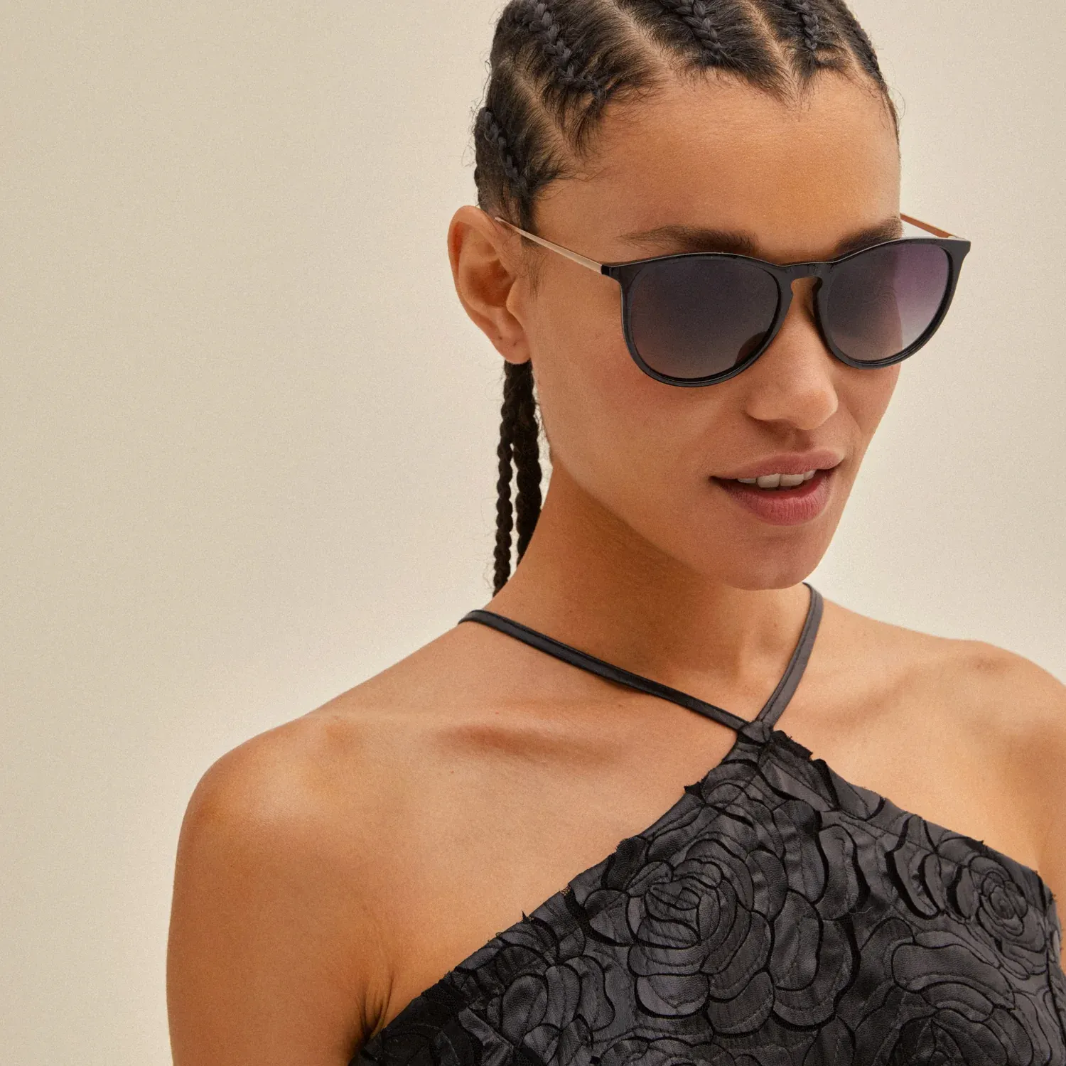 Pilgrim Vanille Sunglasses - Black/Gold sold by Boutique with Grace