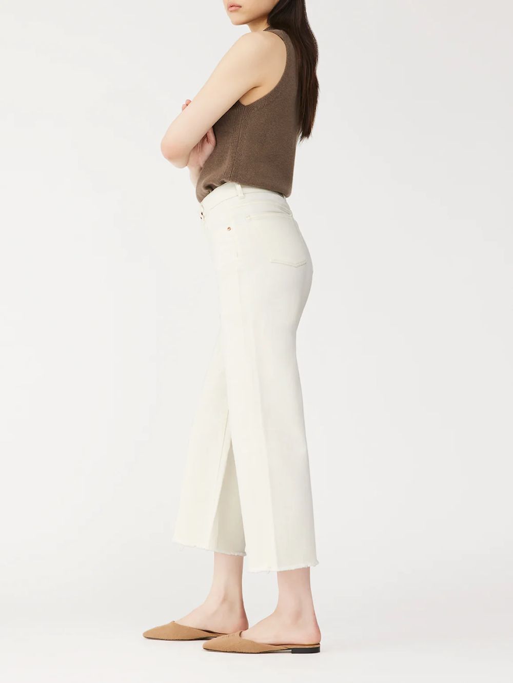 DL1961 Hepburn Wide Leg - Eggshell sold by Boutique with Grace product image thumbnail 2