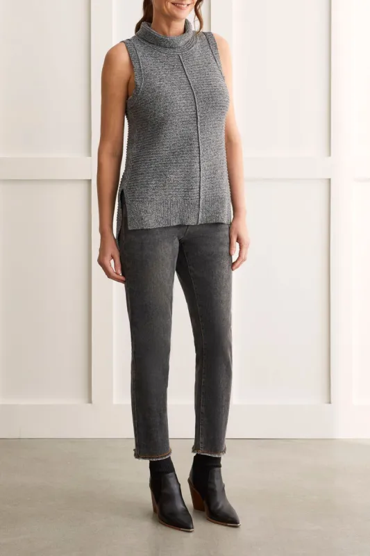 Tribal Sleeveless Turtleneck Sweater - Black sold by Boutique with Grace