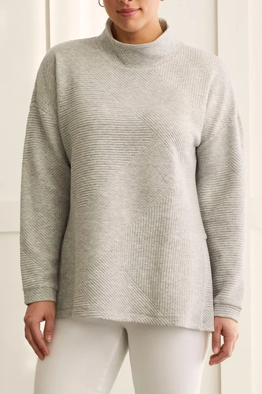 Tribal Gia Side Slit Tunic - Grey Mix sold by Boutique with Grace