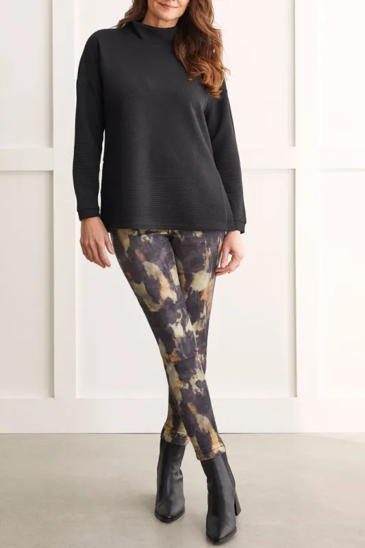 Tribal Gia Side Slit Tunic - Black sold by Boutique with Grace