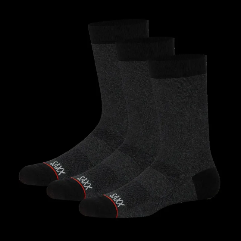 Saxx Whole Package Crew 3 Pack - Black Heather sold by Boutique with Grace