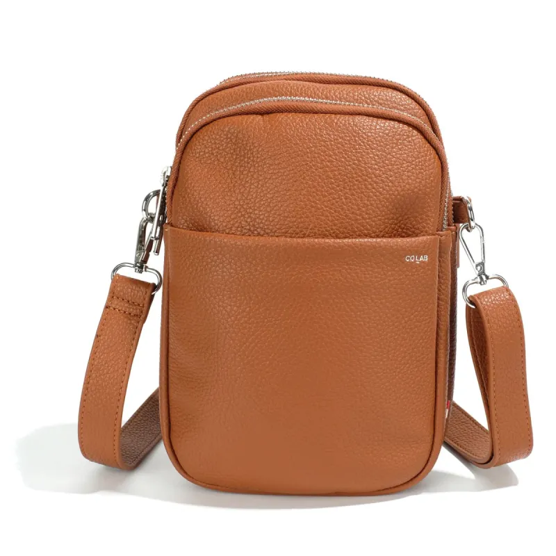 co-lab Park Lane Crossbody - Dark Cognac sold by Boutique with Grace