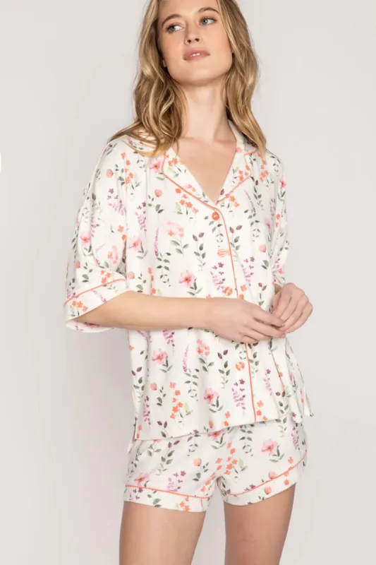 PJ Salvage Spring Fling Floral PJ Set - Ivory sold by Boutique with Grace