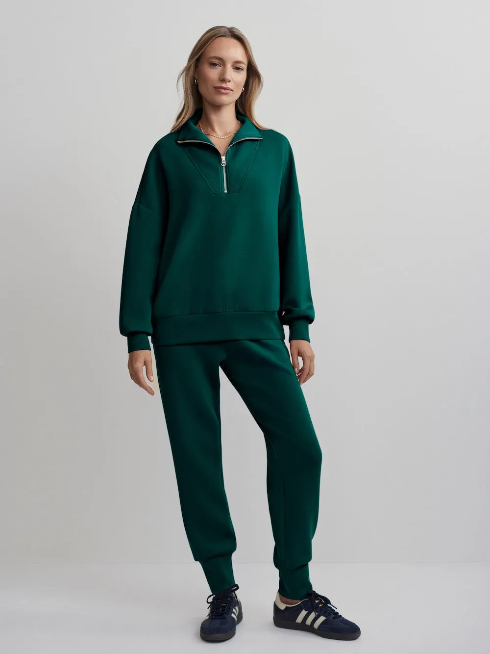 Varley Hawley Half Zip - Forest sold by Boutique with Grace