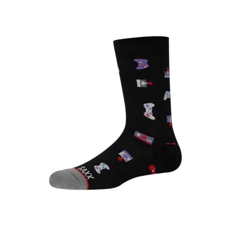 Saxx Whole Package Crew Sock - Gamer Black sold by Boutique with Grace