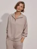 Varley Hawley Half Zip - Taupe Marl sold by Boutique with Grace