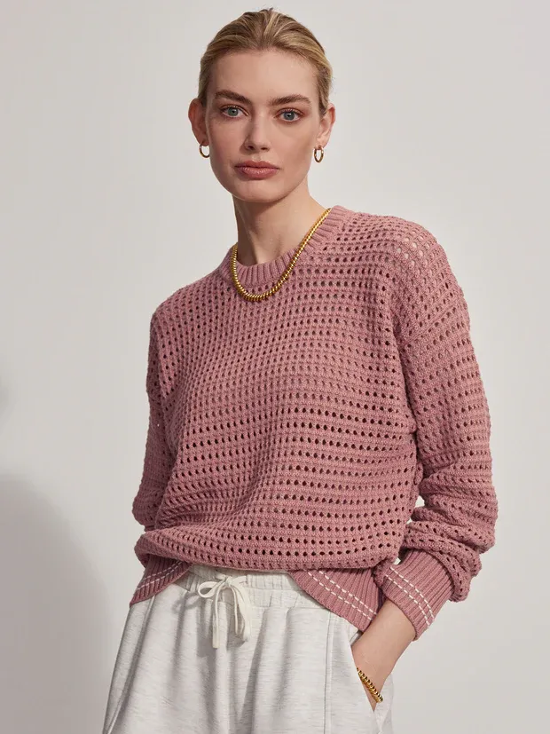 Varley Fox Knit Crew - Wood Rose sold by Boutique with Grace product image thumbnail 3