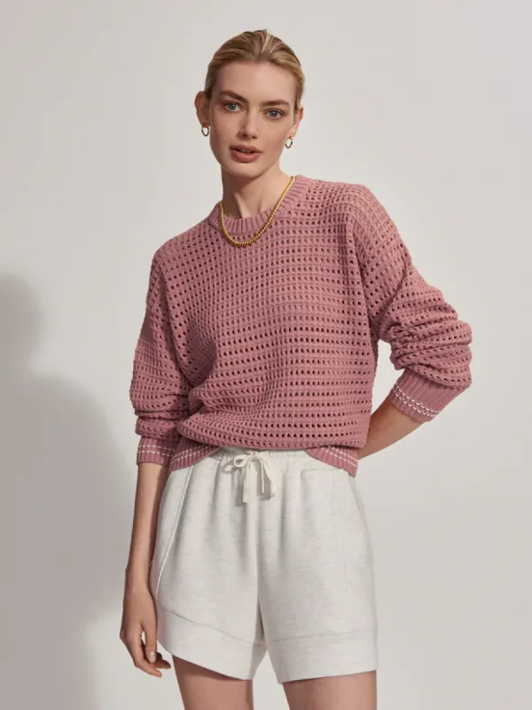 Varley Fox Knit Crew - Wood Rose sold by Boutique with Grace