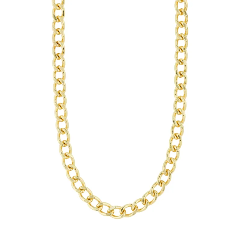 Pilgrim Charm Recycled Curb Necklace - Gold sold by Boutique with Grace