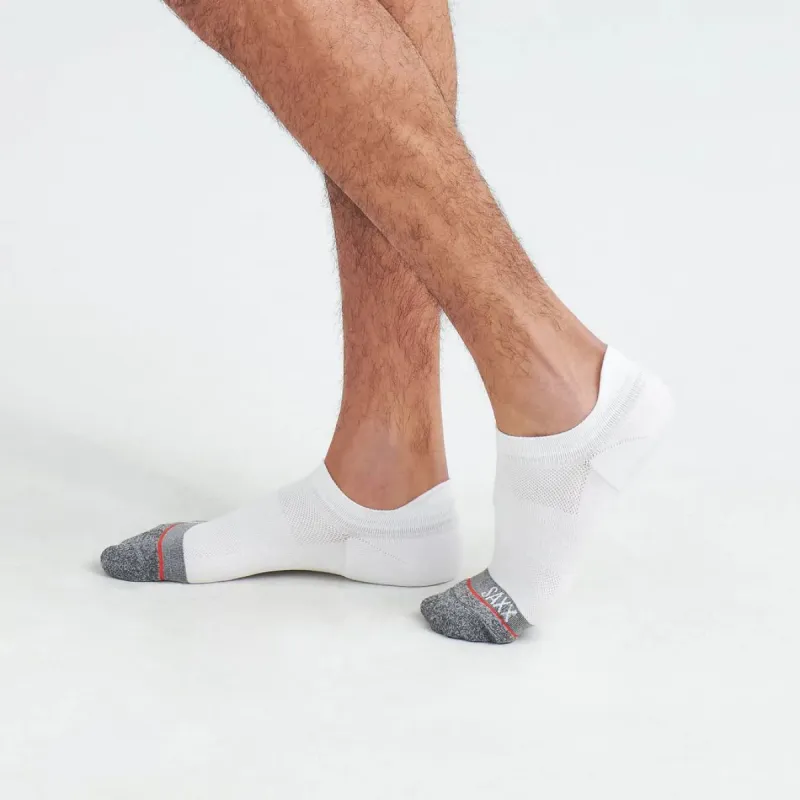 Saxx Whole Package Ankle Sock - White/Grey Heather sold by Boutique with Grace