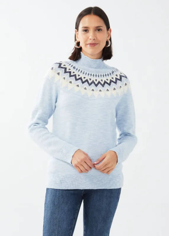 FDJ Marled Fairisle Sweater - Indigo sold by Boutique with Grace