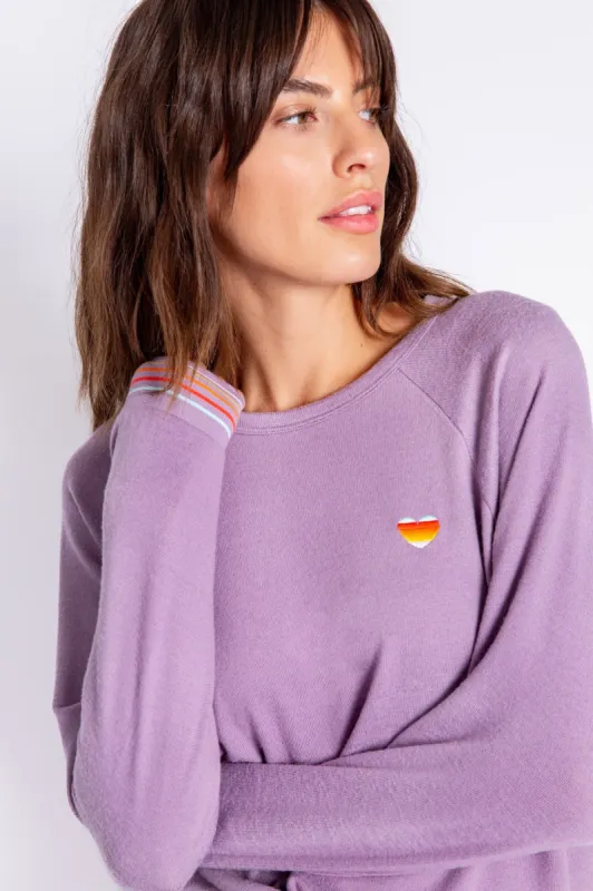 PJ Salvage Stripe Rite Heart Jogger Set - Lilac sold by Boutique with Grace