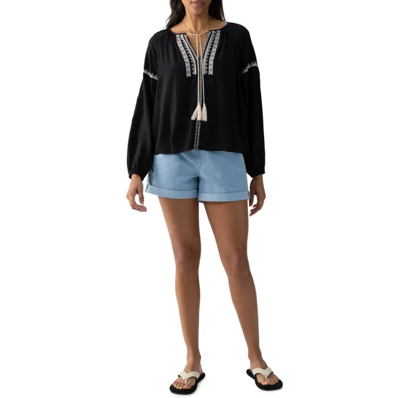 Sanctuary Embroidered Blouse - Black sold by Boutique with Grace