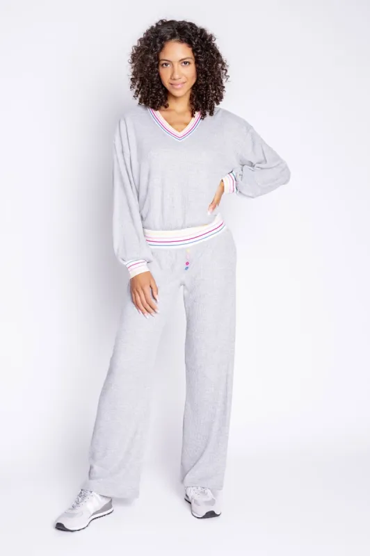 PJ Salvage Cute as a Button Waffle Set - Grey sold by Boutique with Grace