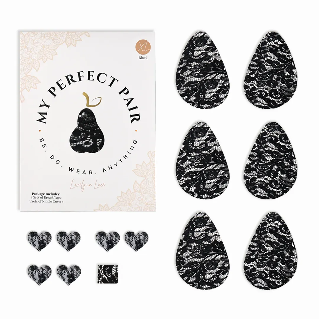 My Perfect Pair Breast Tape - Lovely Lace Black sold by Boutique with Grace