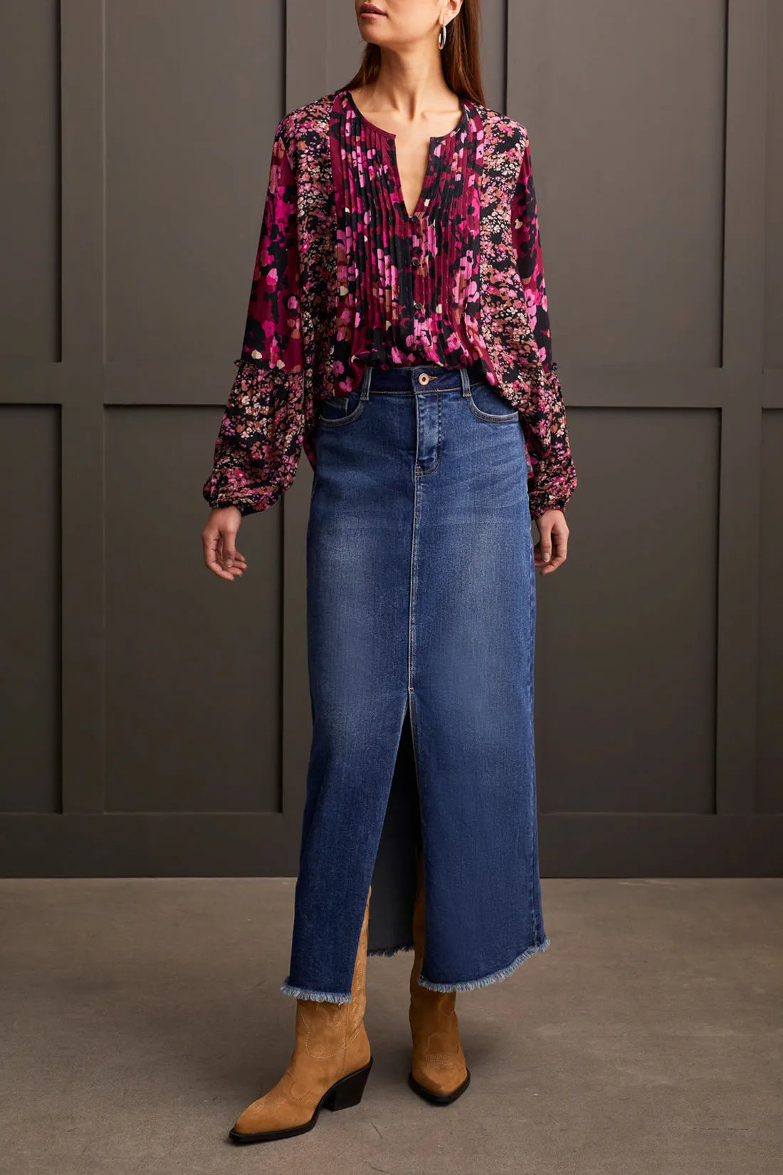 Tribal Willa Blouse - Port Wine sold by Boutique with Grace