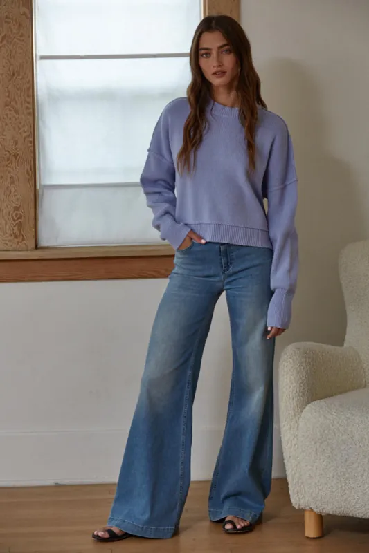 By Together Leda Pullover - Dusty Blue sold by Boutique with Grace