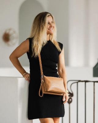 Louenhide Josie Crossbody Bag - Camel sold by Boutique with Grace