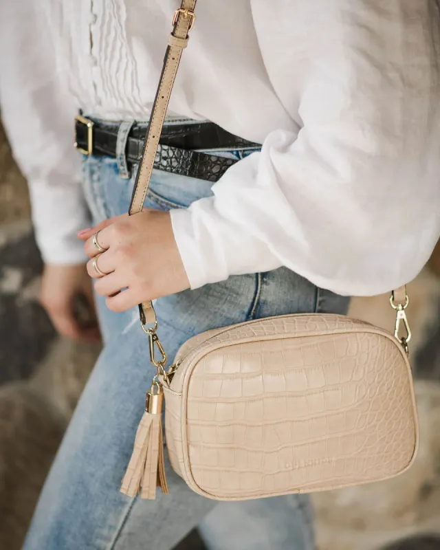 Louenhide Jacinta Croc Crossbody Bag - Croc Butter sold by Boutique with Grace