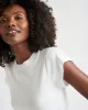Splendid Faye 1x1 Rib Tee - White sold by Boutique with Grace