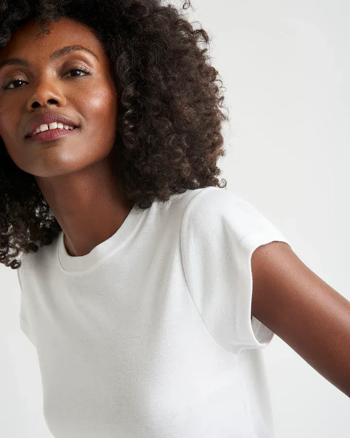 Splendid Faye 1x1 Rib Tee - White sold by Boutique with Grace product image thumbnail 2