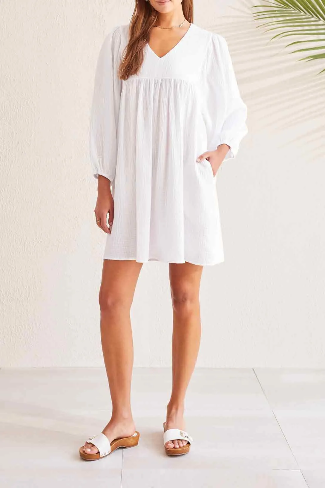 Tribal Anna Puff Sleeve Dress - White sold by Boutique with Grace product image thumbnail 2