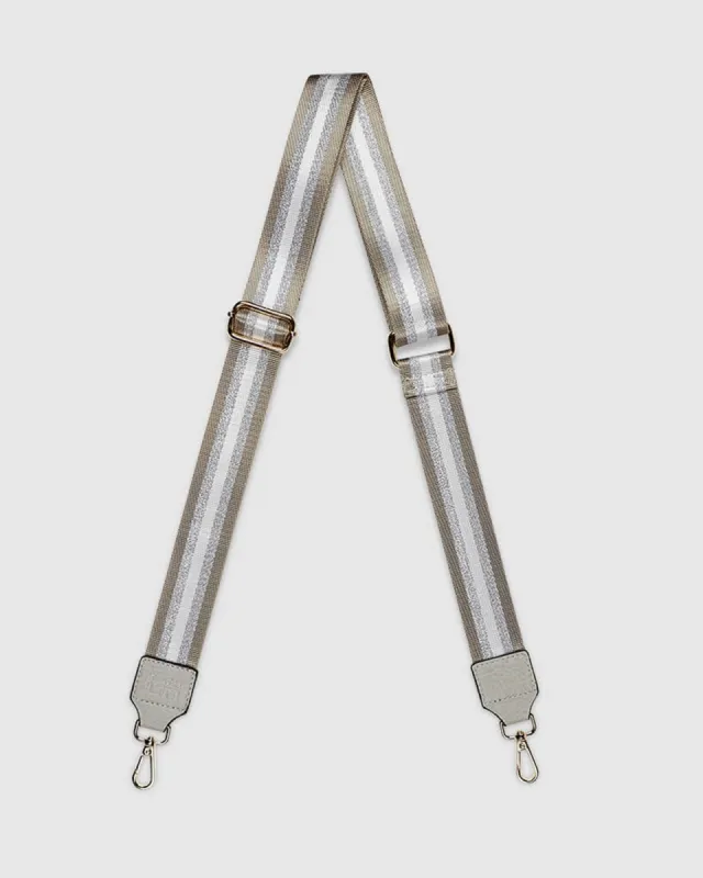 Louenhide Hendrix Metallic Stripe Strap - Grey/Silver made by Boutique with Grace