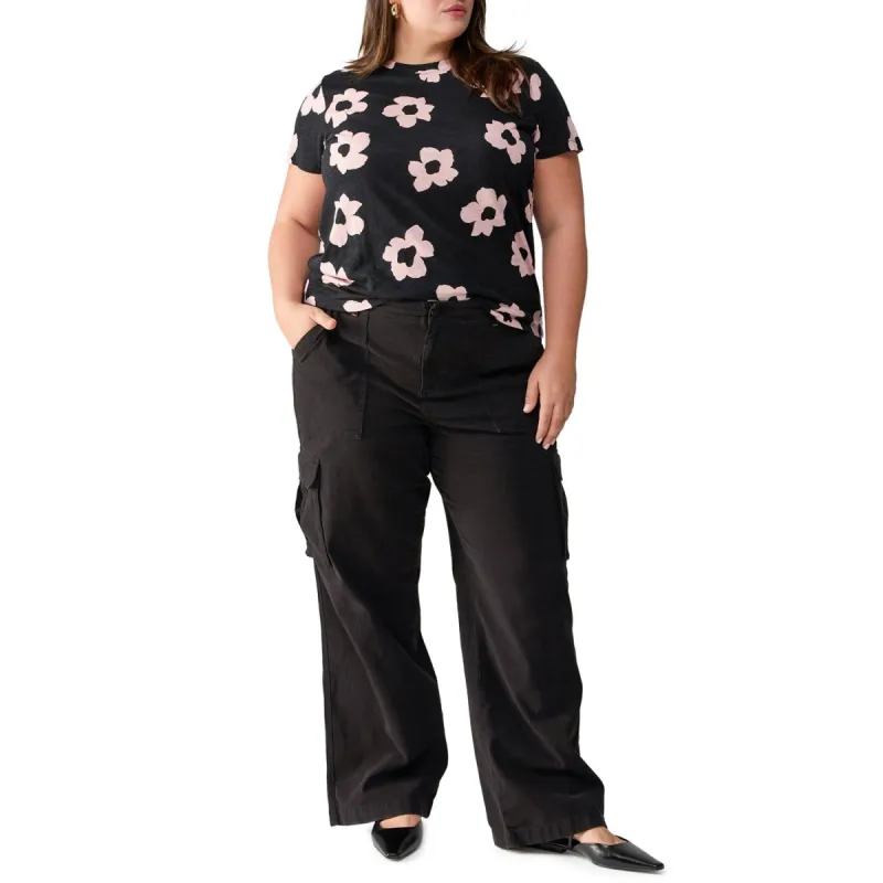 Sanctuary Perfect Tee - Rosesmoke Flower Pop sold by Boutique with Grace