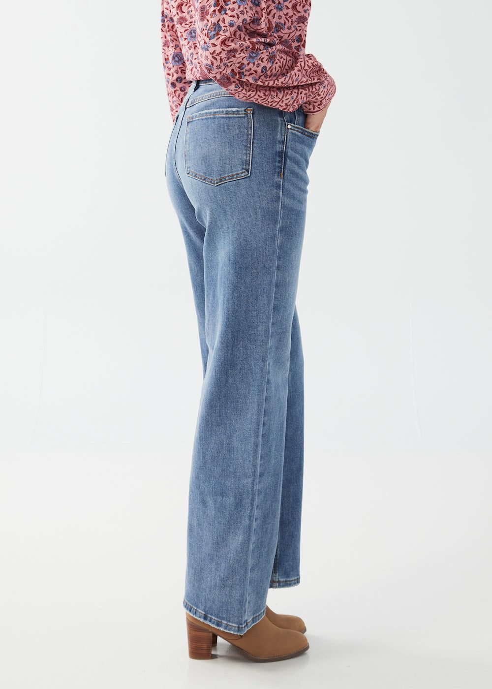 FDJ Olivia Wide Leg Jean - Medium Wash sold by Boutique with Grace product image thumbnail 2