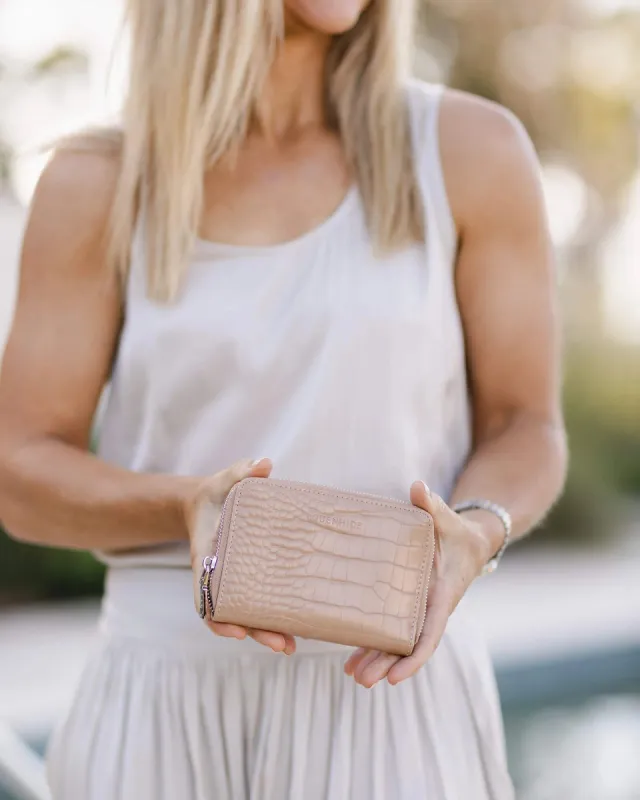 Louenhide Eden Wallet - Croc Sand sold by Boutique with Grace