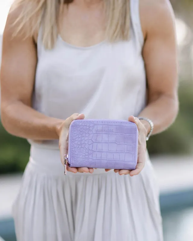 Louenhide Eden Wallet - Croc Lilac sold by Boutique with Grace