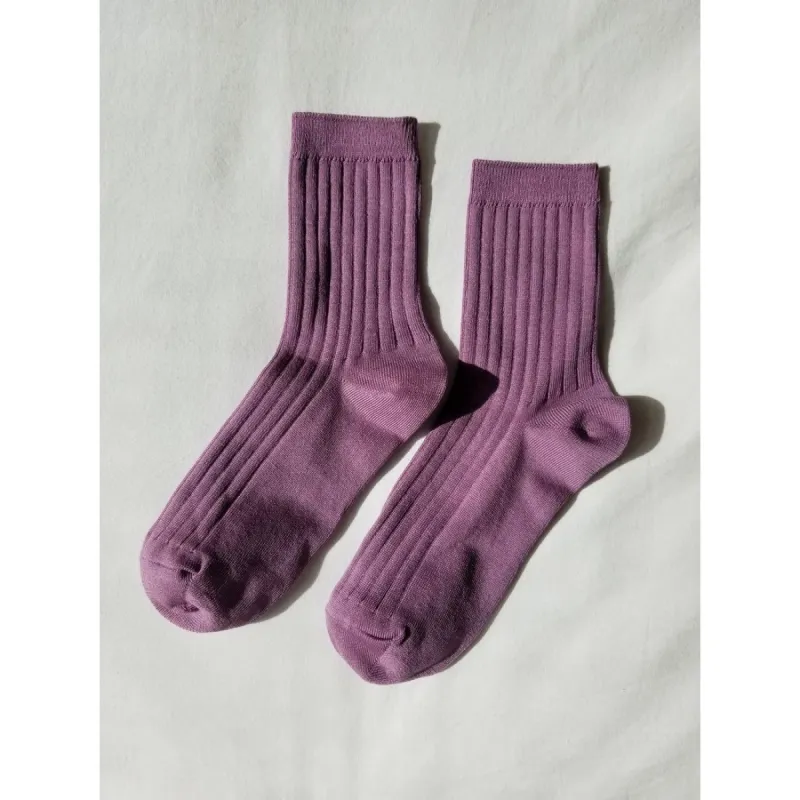 Le Bon Shoppe Combed Cotton Rib Socks - Orchid sold by Boutique with Grace