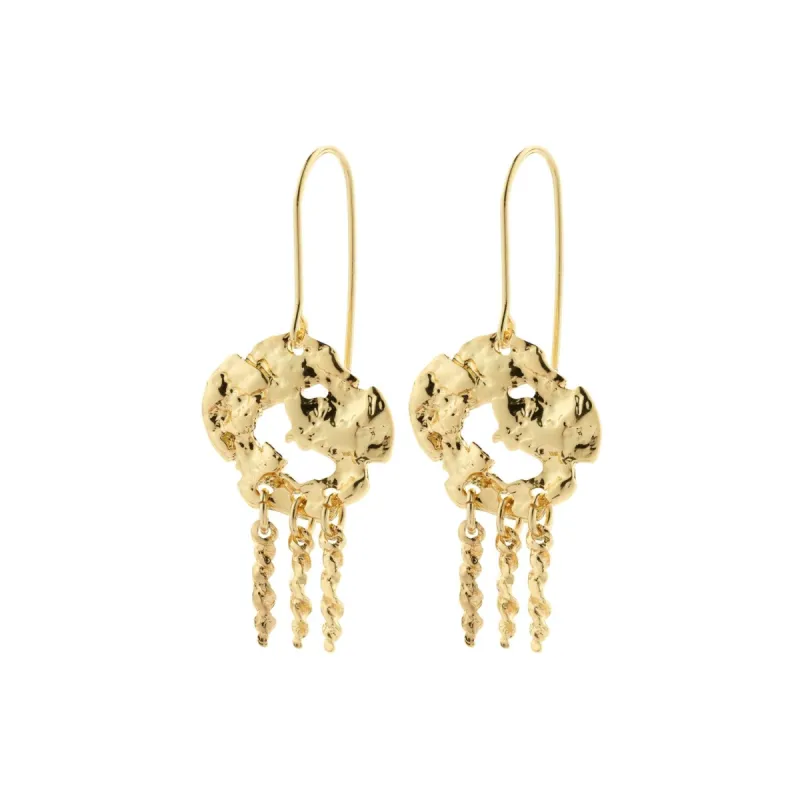 Pilgrim Smile Drop Earrings - Gold sold by Boutique with Grace