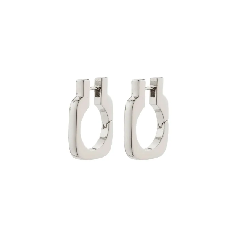 Pilgrim Live Square Hoop Earrings - Silver sold by Boutique with Grace